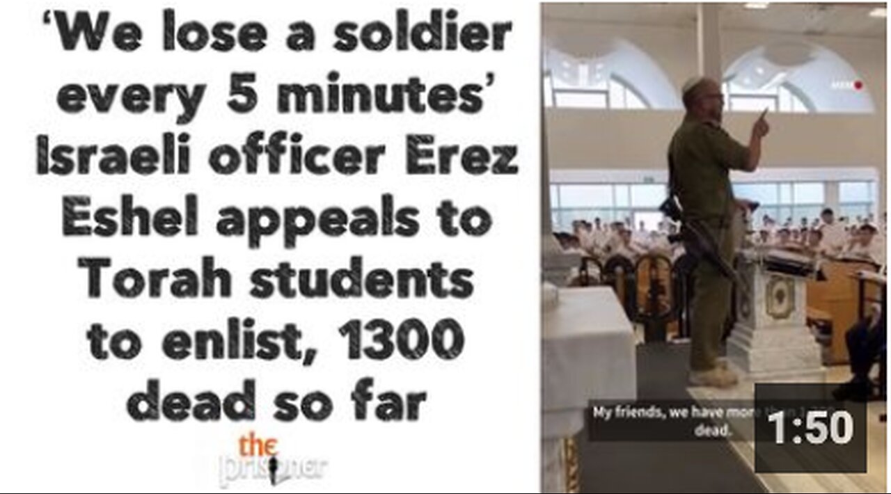 ‘We lose a soldier every 5 minutes’ Israeli officer Erez Eshel appeals to Torah students to enlist