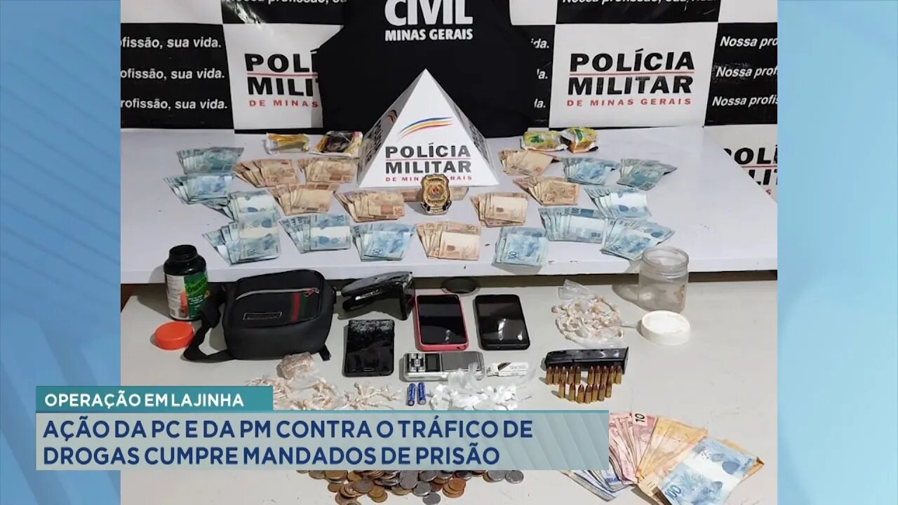 Operação em Lajinha: Ação da PC e da PM contra o Tráfico de Drogas Cumpre Mandados de Prisão.