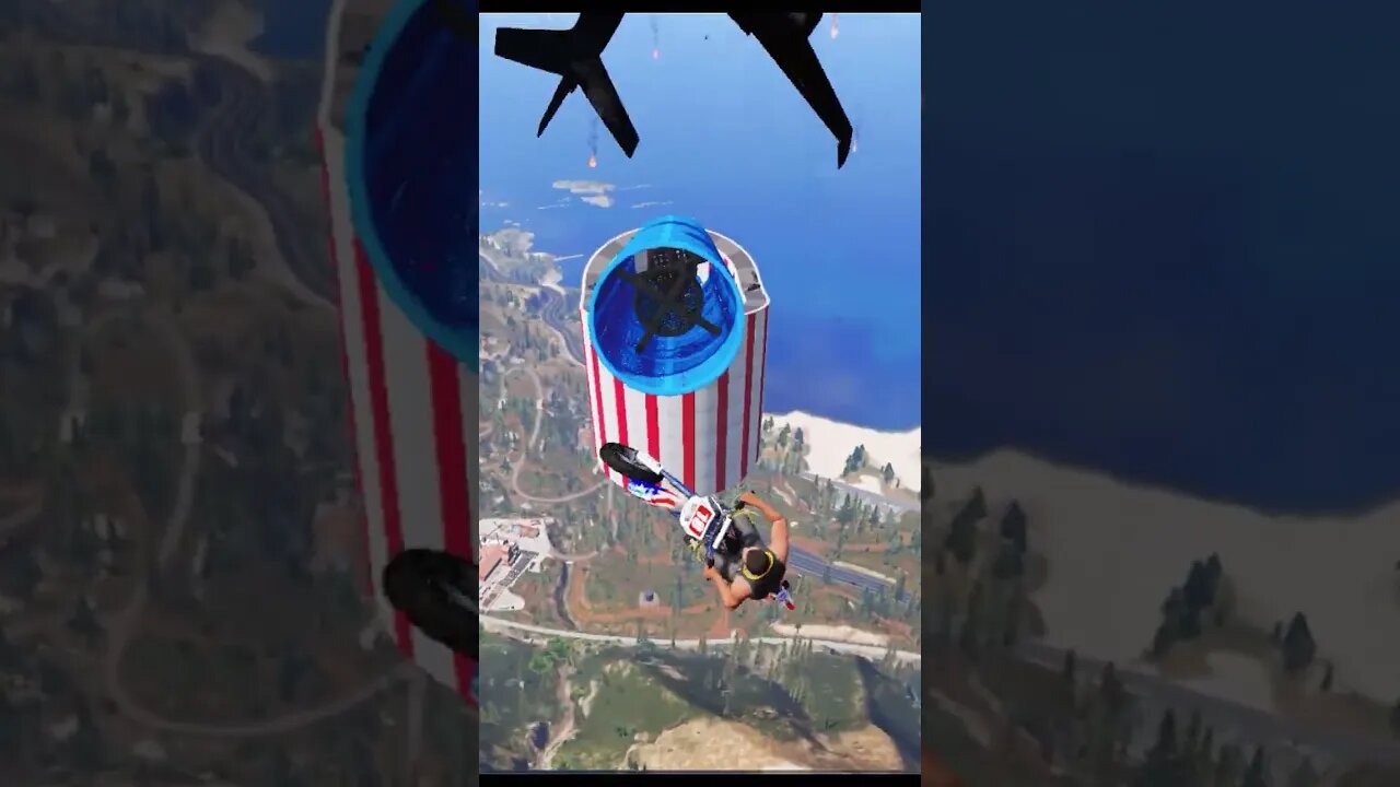 The Most INSANE Stunts On Mount Chiliad - GTA 5! #Shorts | TAFFY GAMING