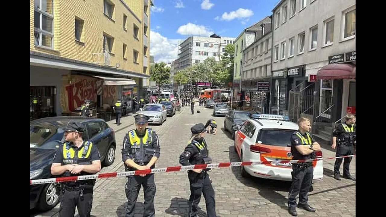 Law enforcement in Hamburg, Germany, shot at a man wielding an axe.