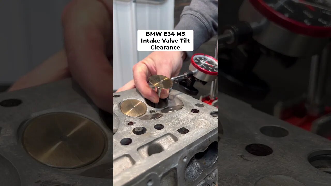 BMW E34 M5 Intake Valve Tilt Clearance #bmw #bmwe34 #bmwm5 #diy #restoration #automotive #cars