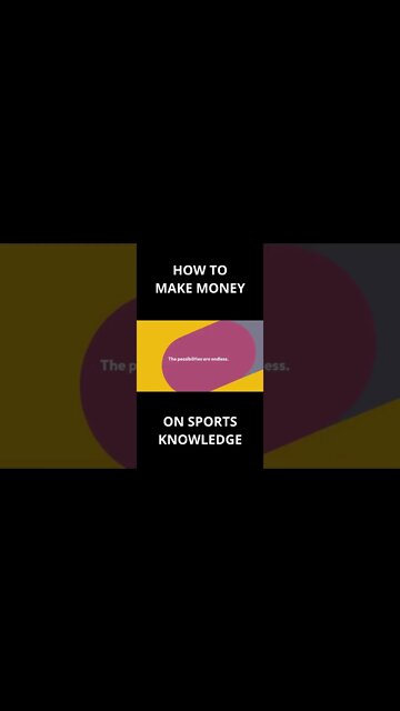 HOW TO MAKE MONEY on SPORTS KNOWLEDGE N.4 #shorts