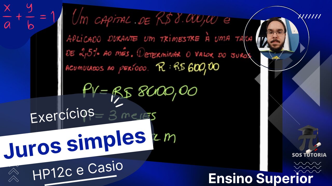 Juros Simples - Resolução na HP12c e Calculadora Cientifica