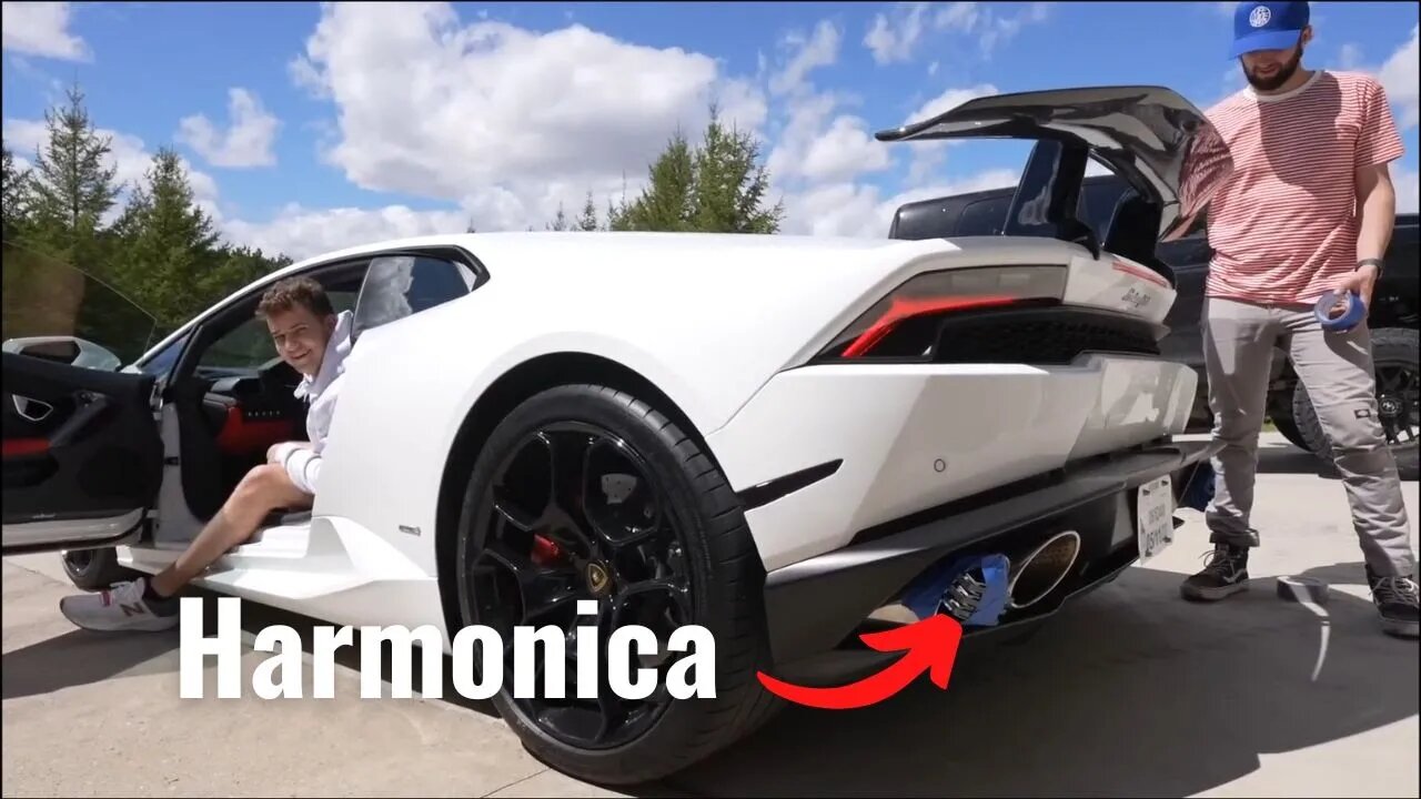 I put harmonica's on my Lamborghini!