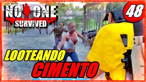 No One Survived - Looteando CIMENTO e CONSTRUINDO a Casa de Madeira para os NPCs Farmar e a Cantina