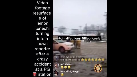 When lemon tunechi turned into a news reporter after a bad accident at a gas station
