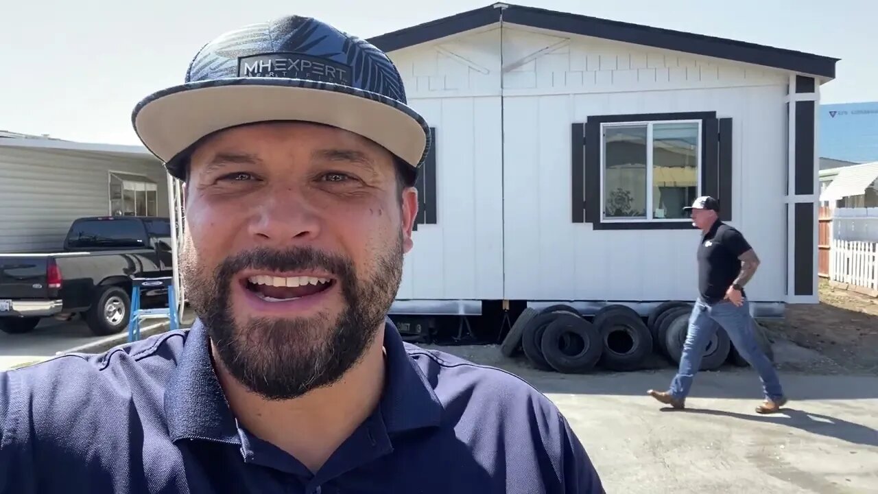 Great Color Combo! Mobile Home Exterior Tour! Board & Batten, Shutters, Shingle Siding!