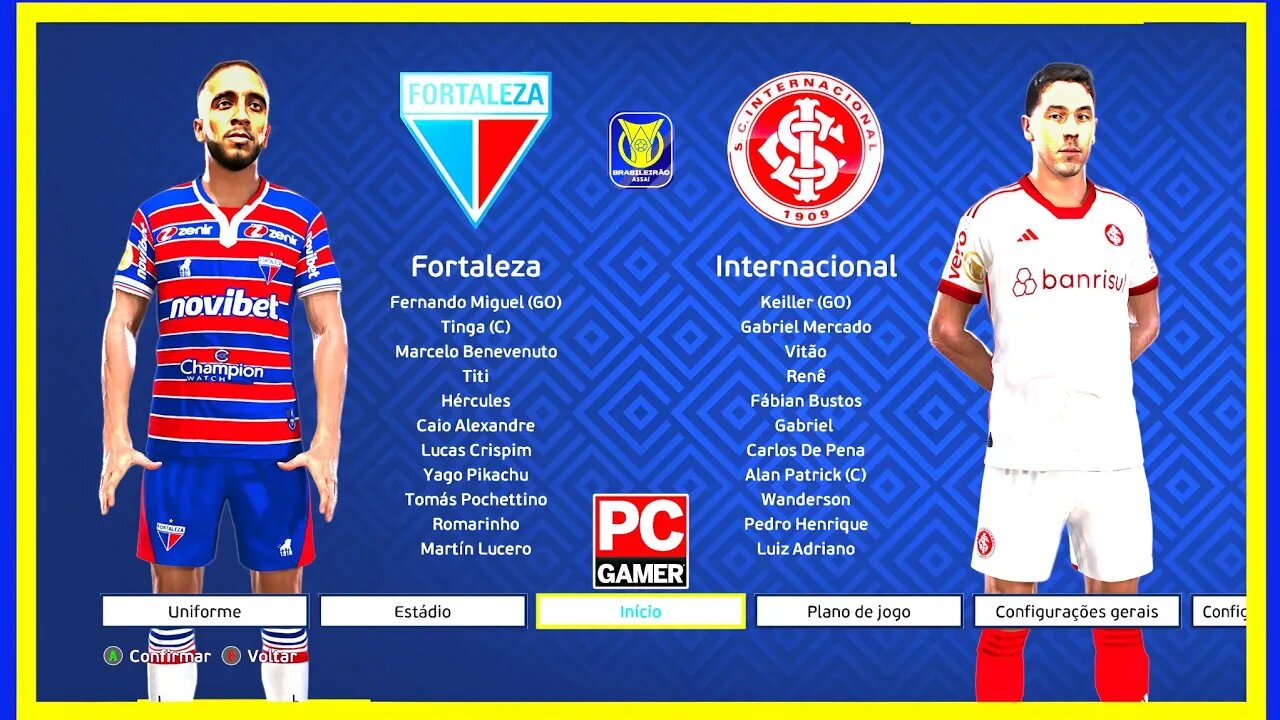 FORTALEZA X INTERNACIONAL - PES2021 PATCH THE BEST 9.8 - BRASILEIRÃO 2023 - PRIMEIRA RODADA