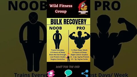 🔥How is the bulk recovery done by a noob vs a pro🔥#shorts🔥#wildfitnessgroup🔥12 October 2022🔥