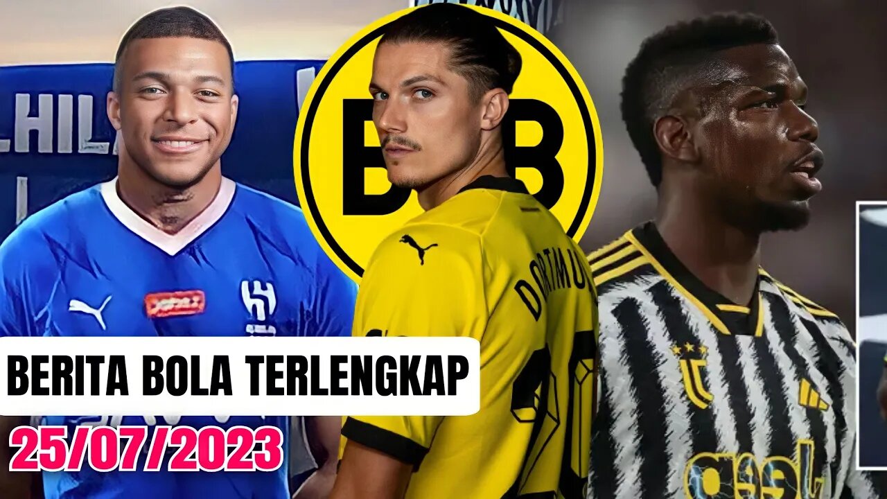 Berita Bola Terbaru Hari Ini,😱€300 Juta Buat Kylian Mbappe,Mracel Sabtizer Ke Dortmund,Paul Pogba,