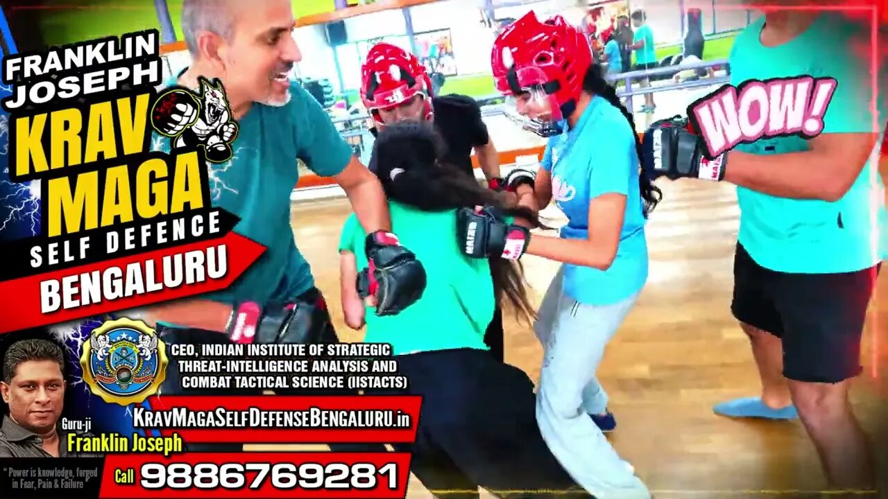 Franklin Joseph Krav Maga in Bengaluru (Self Defense) ~ Multiple Attackers Sparring A342 #KravMaga