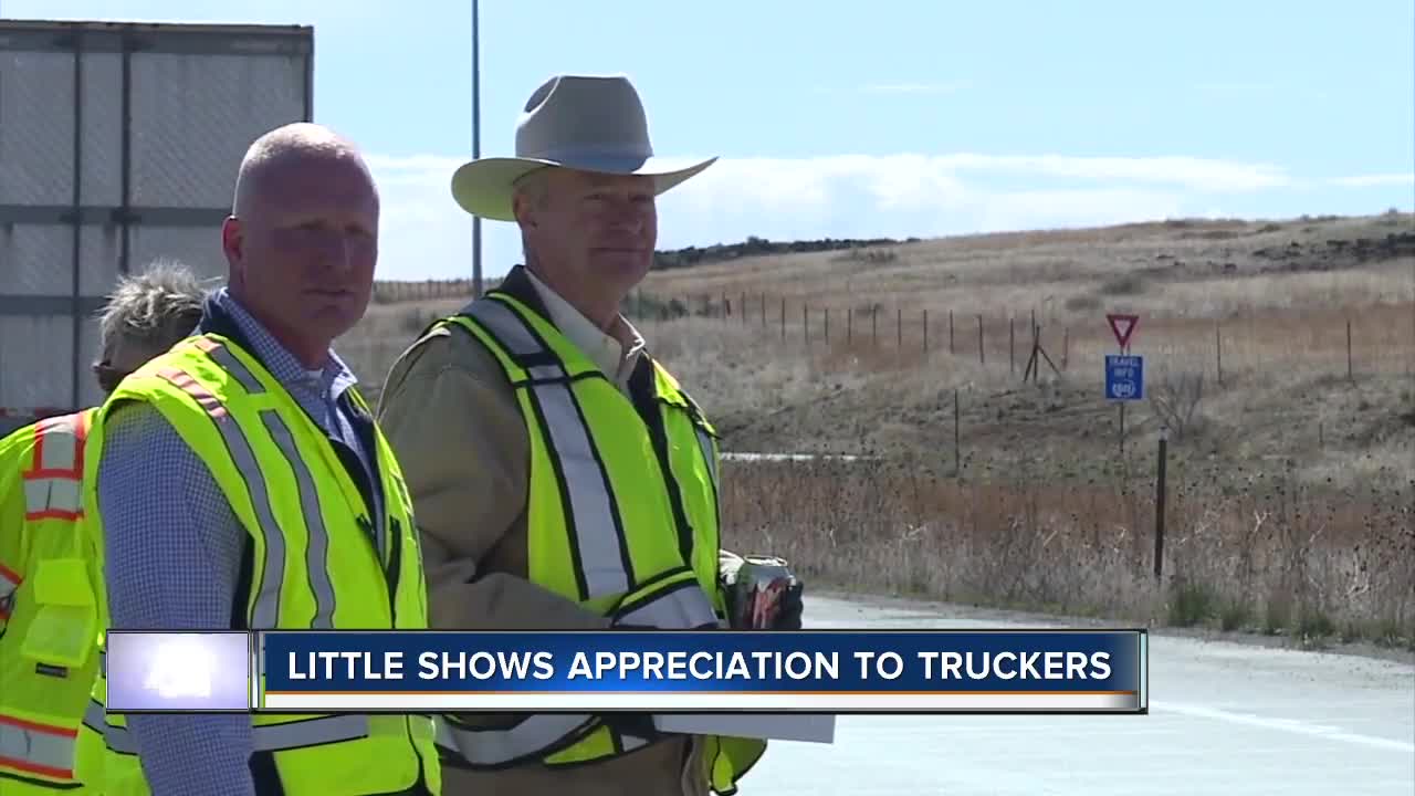 Governor Little shows appreciation to truckers