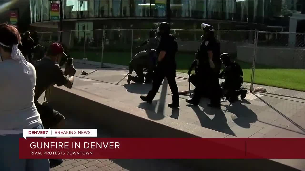 Person shot, killed during dual protests in Denver; 2 suspects in custody