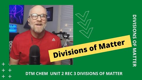 Unit 2 Measurement and Matter Recording 3 Divisions of Matter