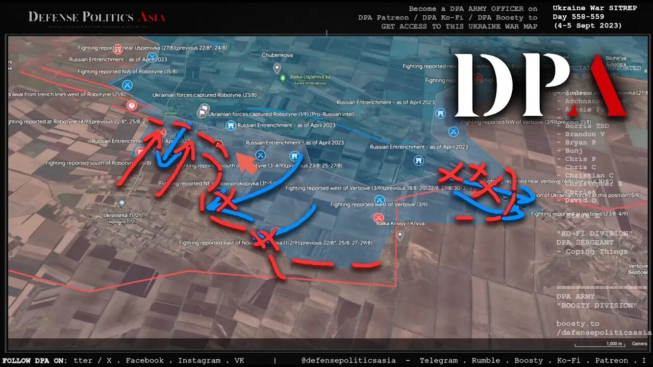 RUSSIA ENTERS ROBOTYNE AGAIN!? - Ukraine arousing Verbove; Pressures mounting on Novoprokopivka