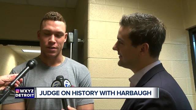 Yankees star Aaron Judge said Jim Harbaugh recruited him to play football instead of baseball