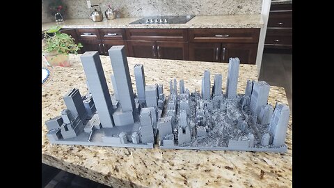 3D Printed Model of the WTC before and after 9/11