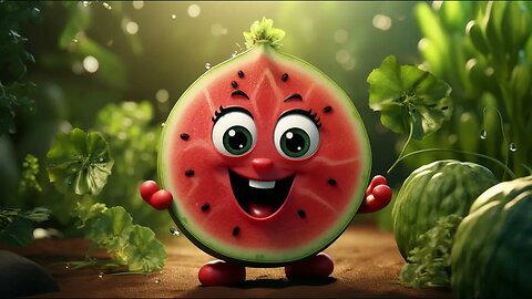 Smiling summer fruit