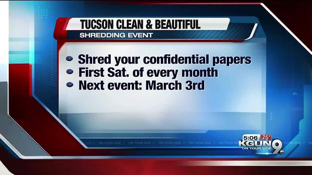 Shredding event to prevent identity theft