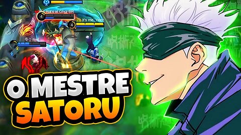 JOGUEI COM A SKIN DO MESTRE SATORU NO MOBILE LEGENDS