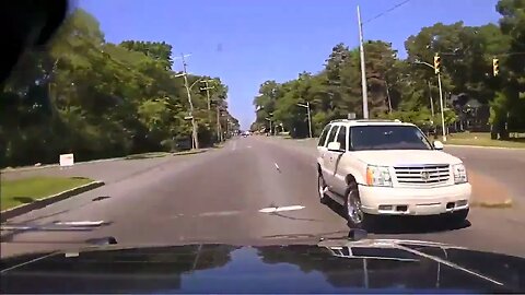 Dash cam captures insane footage of stolen police car