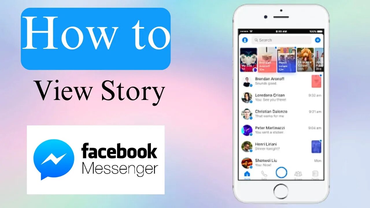 How to view story on facebook messenger?