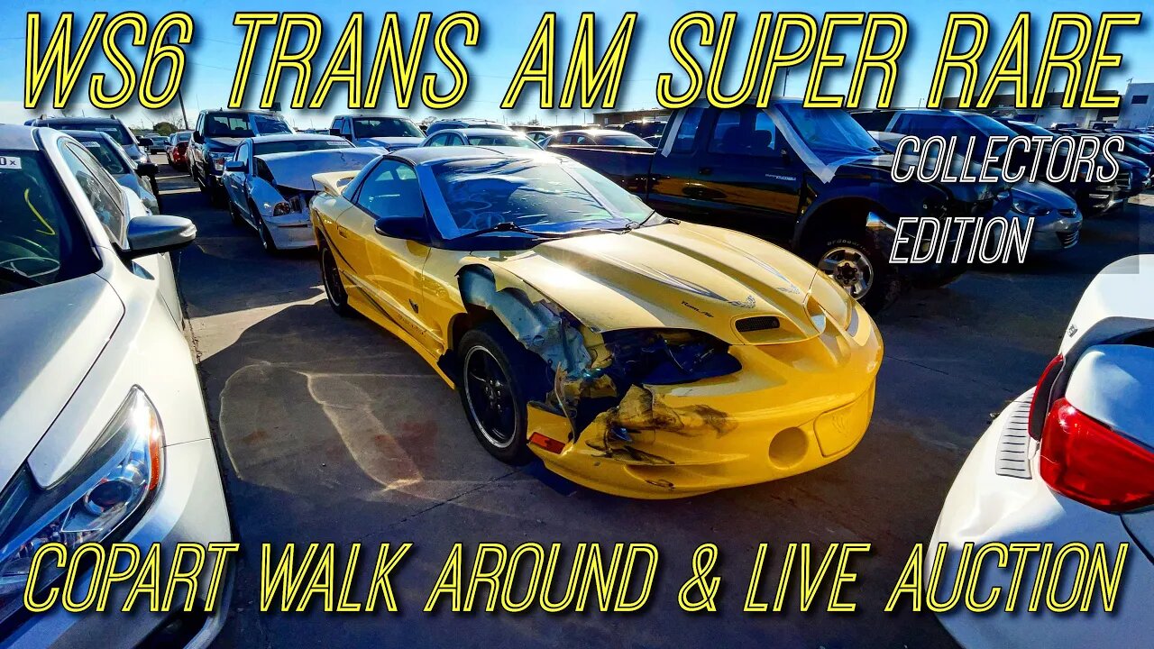 Copart Walk Around and Live Auction, WS6 Trans Am Super Rare Collectors Edition