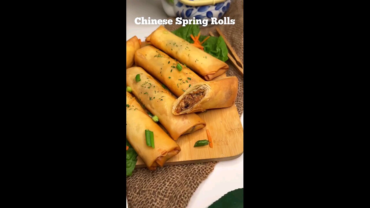 Chinese Spring Rolls with easy folding technique | #springrolls #chinesespringrolls #lumpia