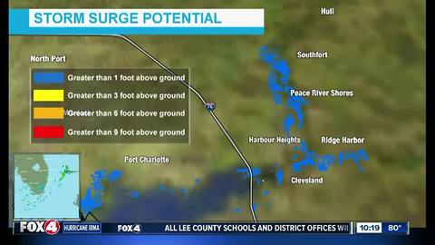 Storm surge and flooding updates -- 10 am Monday update