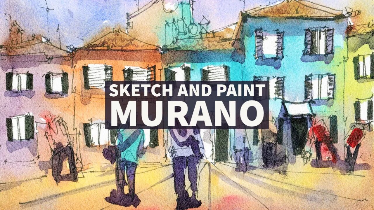 Line and Wash Watercolor for Beginners | Sketching and Painting Murano in 30 Minutes!