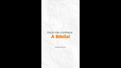 Você NÃO conhece a Bíblia! #shorts