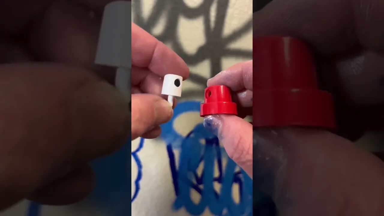 COMBINING GRAFFITI SPRAY CAN CAPS TO GET A FADE EFFECT 😳 #graffiti #graffitiart #shorts