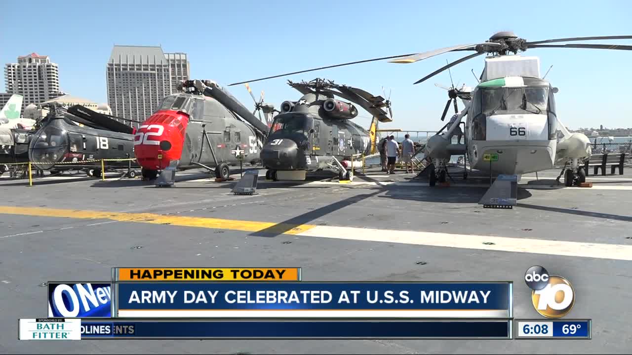 Army Day celebration aboard USS Midway