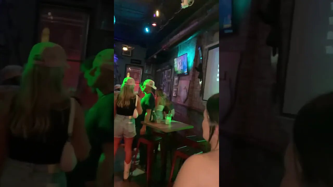 Girls singing Karaoke