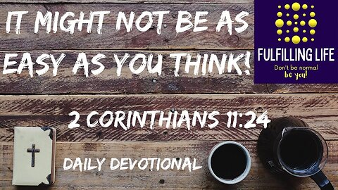 Count The Cost! - 2 Corinthians 11:24 - Fulfilling Life Daily Devotional