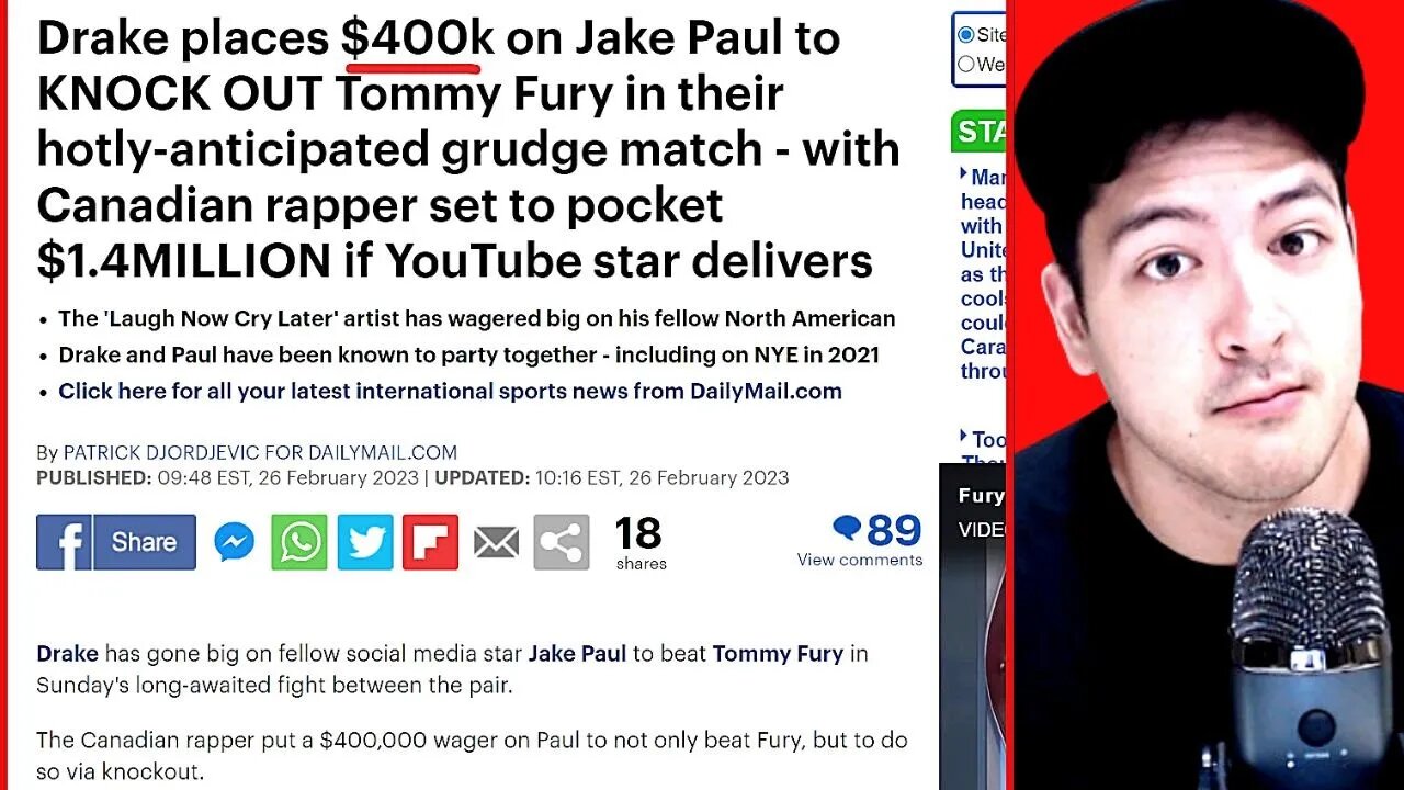 Drake BETS $400k On Jake Paul