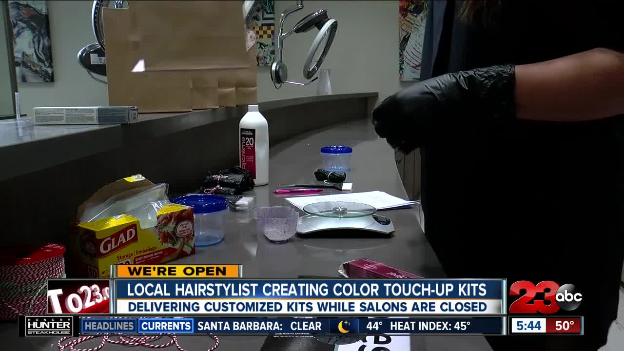 Local hairstylist creating custom touch-up kits