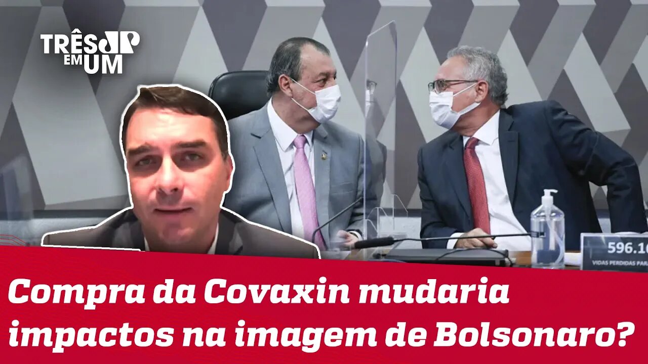 Flávio Bolsonaro: 'Relatório de Renan Calheiros e indiciamento de Bolsonaro na CPI são alucinações'