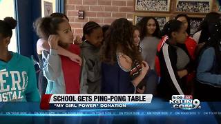 My Girl Power donates ping-pong table to TUSD school