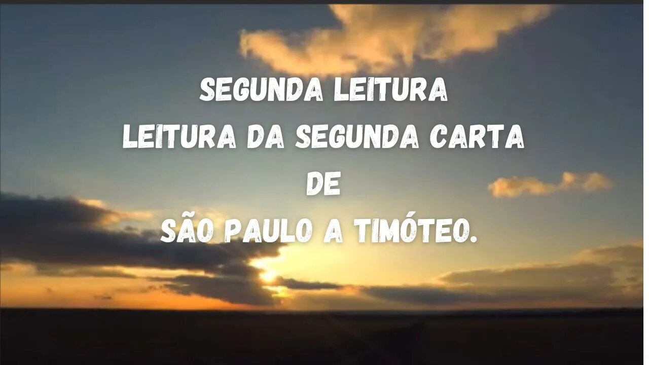 Liturgia Diária - Segunda Leitura - 29º Domingo do Tempo Comum