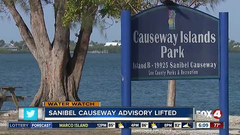 Sanibel Causeway swimming advisory lifted