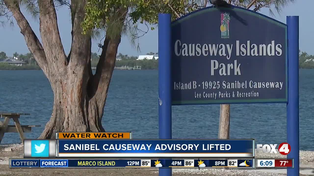 Sanibel Causeway swimming advisory lifted