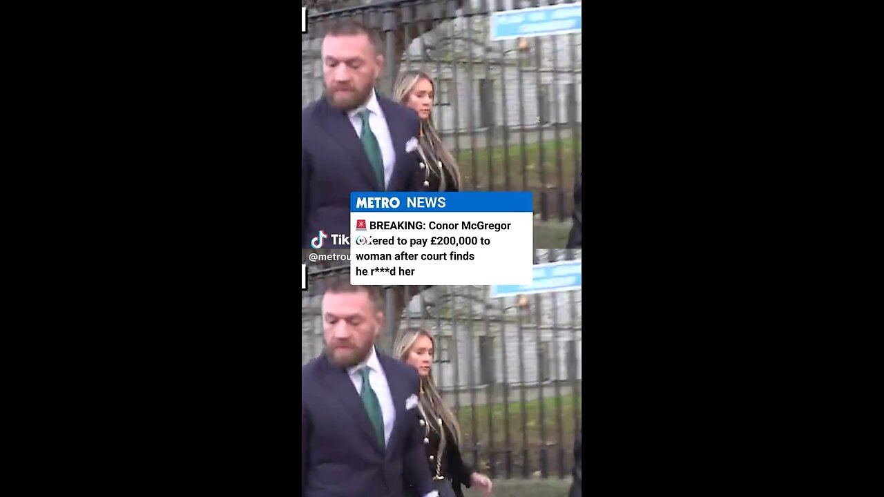 🚨Conor McGregor ordered to pay 200,000 after court finds he r***p her