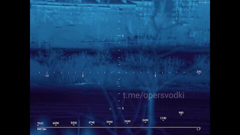 Ukrainian troops in the trees are hit with something big at night