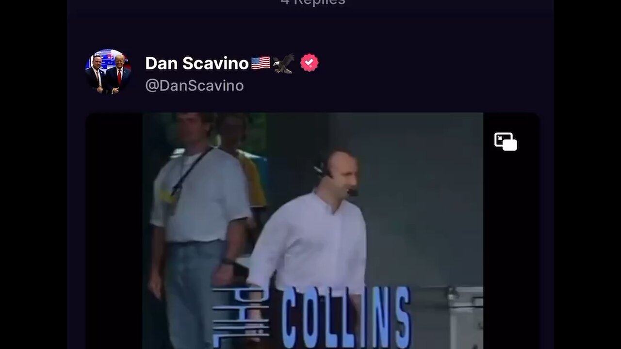 Dan Scavino posting Phil Collins something in the air 👀