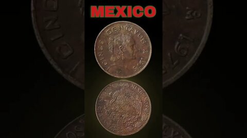 Mexico 5 Centavos 1975.#shorts #coinnotesz