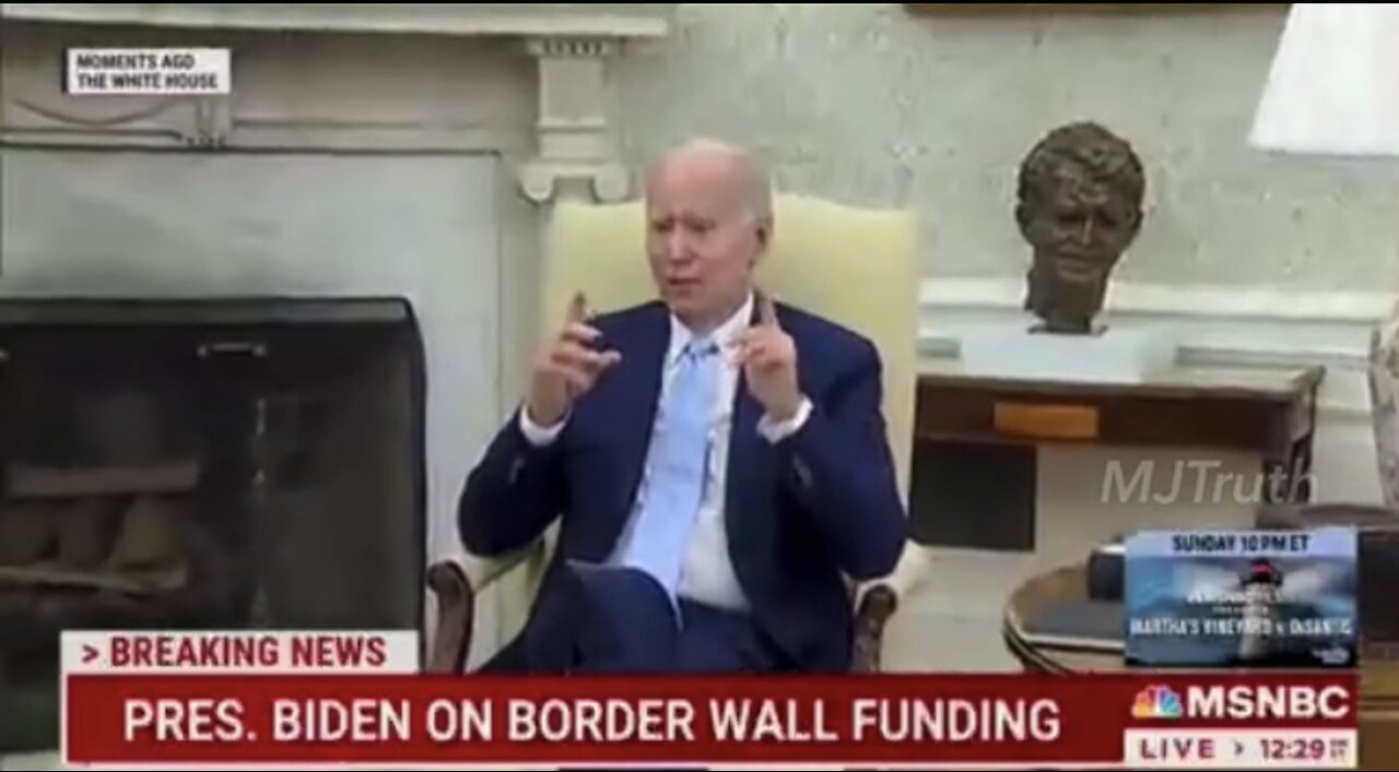 All of a sudden Biden wants to fund the border wall, election 2024 is 13 months away