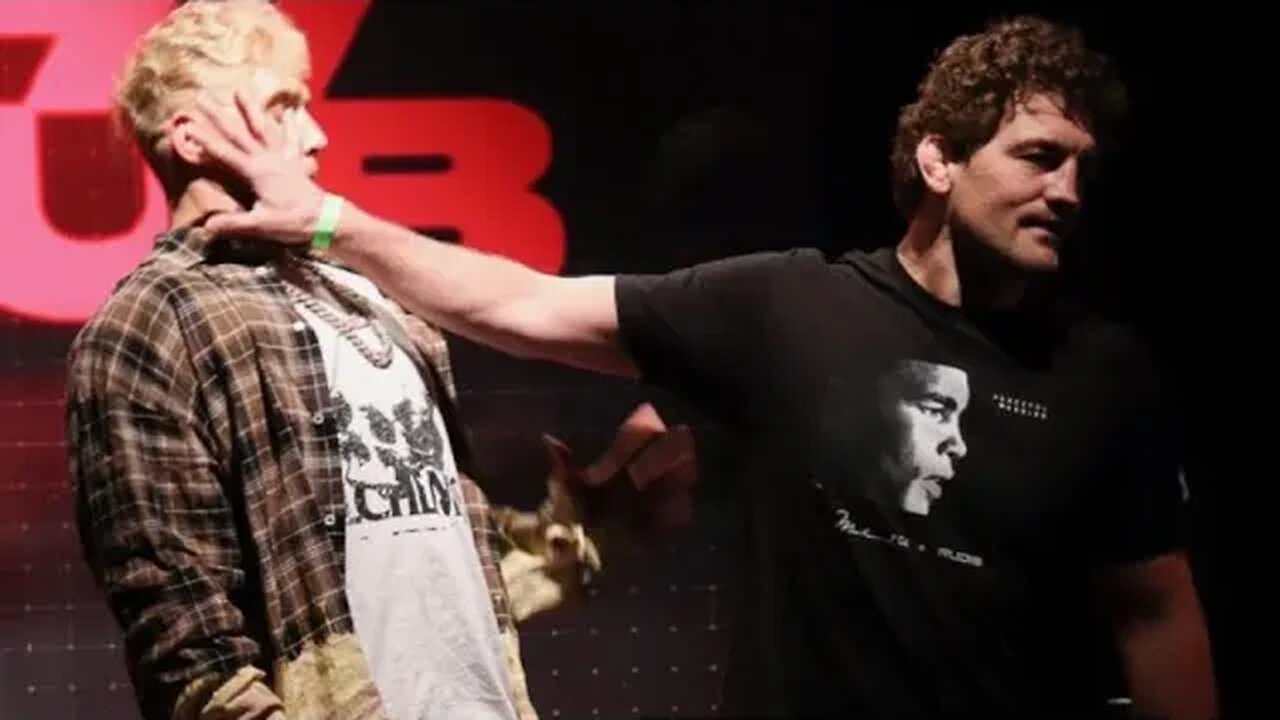 Ben Askren slaps Jake Paul at face off fight almost breaks out