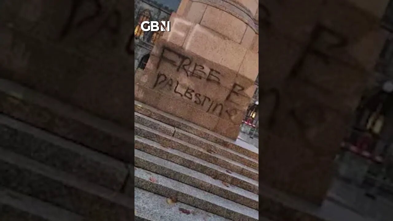 'Free Palestine' graffiti sprayed onto Rochdale Cenotaph #Palestine #Israel #GBNews