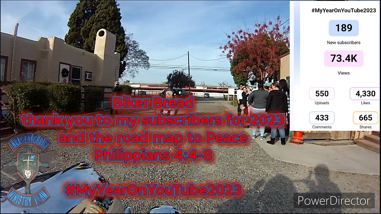 Biker Bread thank you to my subscribers for 2023 and the road map to Peace Philippians 4:4-8